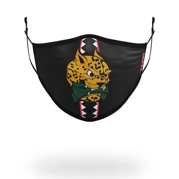 ADULT SPUCCI LEOPARD FORM FITTING FACE MASK