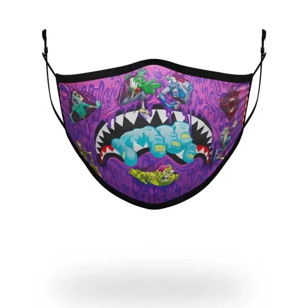 ADULT ZOMBIE SHARK FORM FITTING FACE MASK