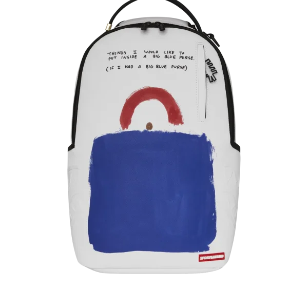 KEITH HARING BIG BLUE PURSE ART BACKPACK