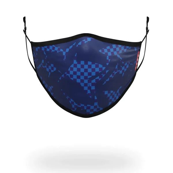 SHARK CHECK (BLUE) FACE MASK